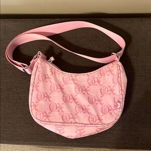 Divided Pink Patterned Shoulder Bag